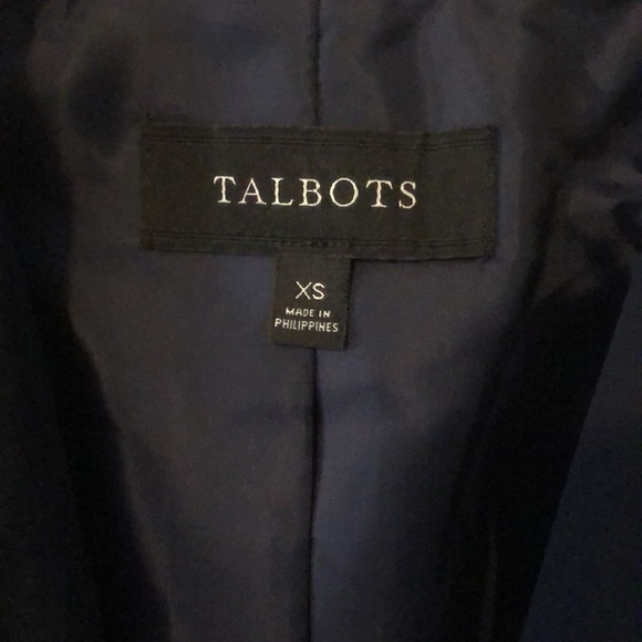 TALBOTS Cascading Open Longline Vest with Pockets in Navy Blue - Picture 11 of 14
